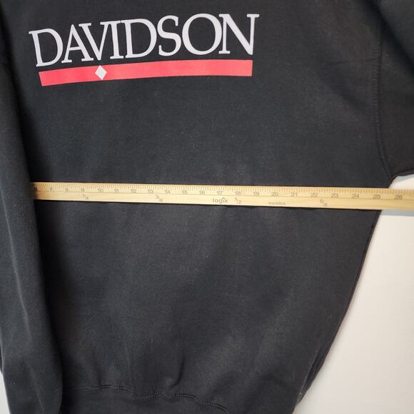 Vintage Davidson College Sweatshirt Size XL Black Long Sleeve Pullover Crewneck - Picture 8 of 14